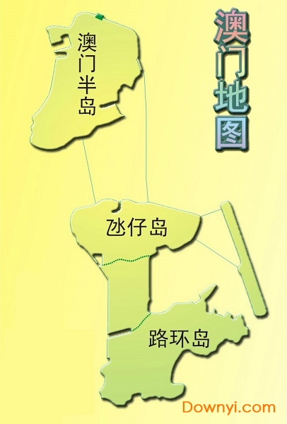 澳门行政区划图简图