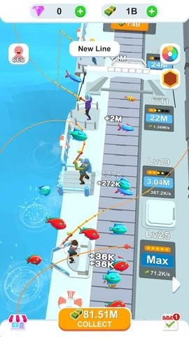 闲散的海上捕鱼最新版