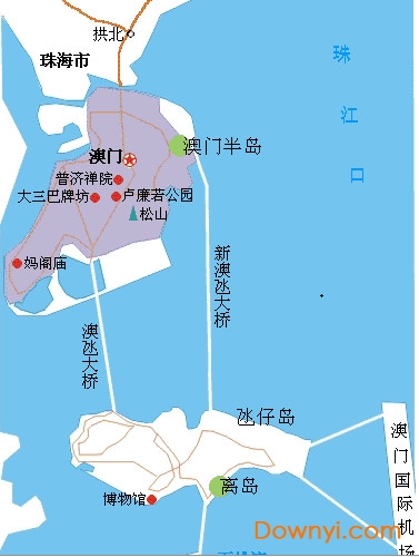 澳门旅游地图简图